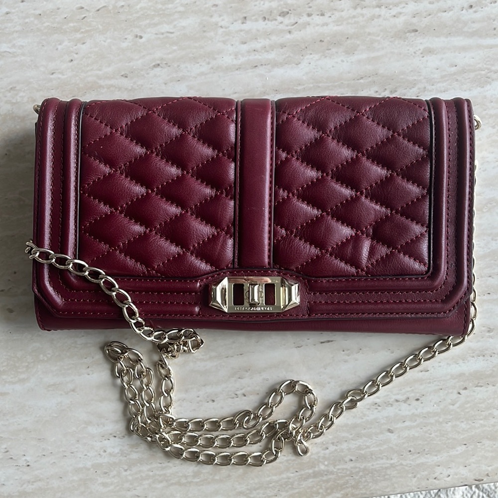 Rebecca Minkoff preowned chevron quilted crossbody with chain inset